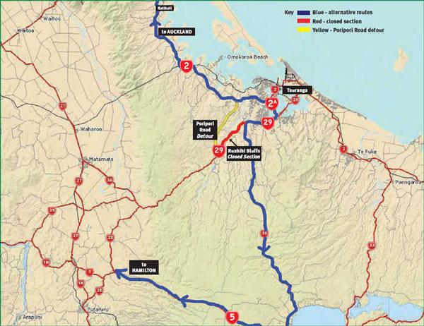 Road closure map