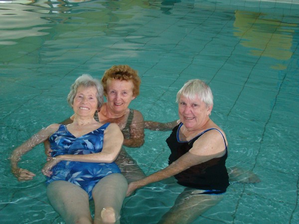 Thyrle, Melanie and Margret from Accessible Aquatics are all enjoying the improved experience at the pool now the UV system has been installed. 