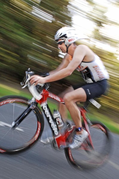 Stephen Sheldrake at the My Sport tri series in Rotorua.