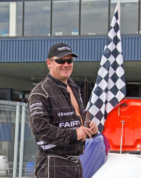 Warren Lewis, happy to win at Auckland in Fairview and take out the 2011 Superboat Championship