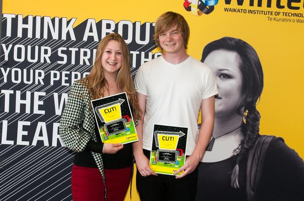 Winner's (Best Film) Portia McLean and Stephen Clothier