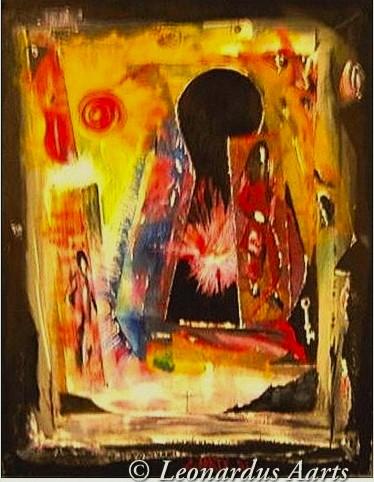 The Key, Acrylics on board, by Leon Aarts (sold) ..wish I hadn't
