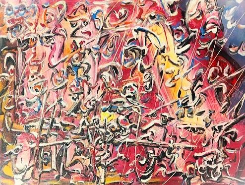 'Where's Wally' by Leon Aarts, hand painted with acrylics on canvas board  