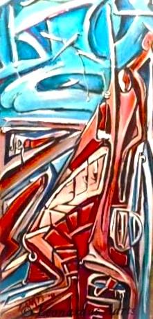 'Spent', by Leon Aarts - acrylics on board