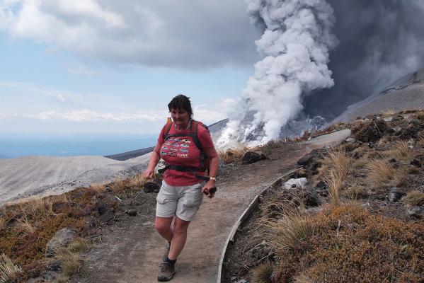 Person runs for live following eruption