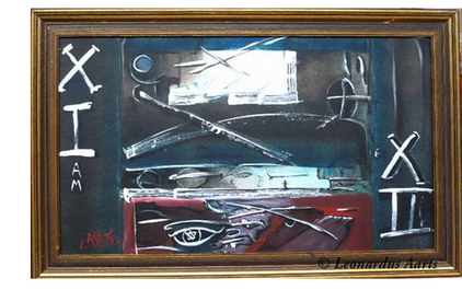 'X I AM' by Leon Aarts. Acrylics on canvas. 