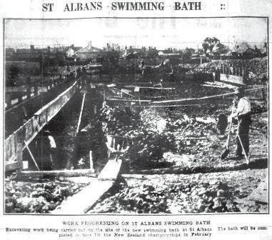 The Original Pool Being Built 75 Years Ago