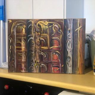 'Glow' Acrylics on canvas by Leon Aarts