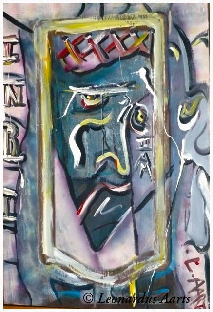 'Inri' Acrylics on board by Leon Aarts