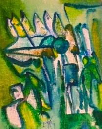 'Against All Odds' watercolour/acrylics on paper, by Leon Aarts.