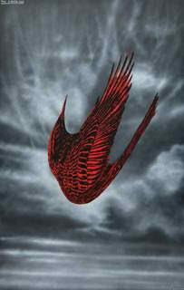 Shane Cotton. The Painted Bird 2010. Acrylic on linen, 3000 x 1900 mm. Woodward family collection. 
