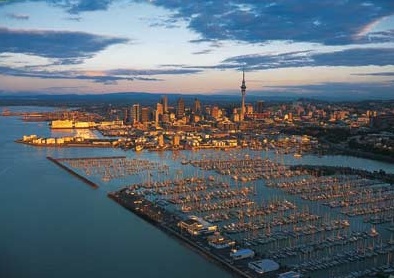 Auckland, City of Sails and the Westhaven Marina.
