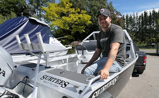 Toi Ohomai engineering student Mandela Petersen has spent his Summer break on a design project at Surtees Boats near Whakatane.