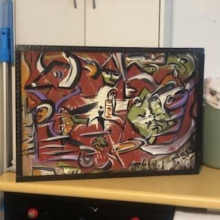 'Bullrush' by Leon Aarts. Acrylics on board. 