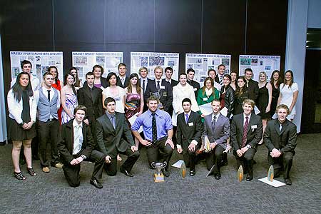Group photo of the Manawatu-Wellington Blues recipients