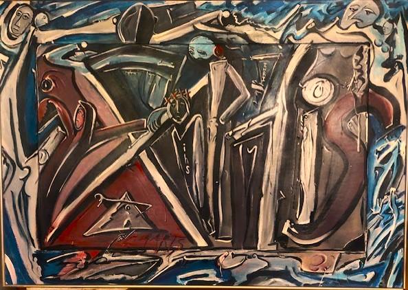 'HiS' by Leon Aarts, acrylics on board 1050 x 750mm (for sale) 