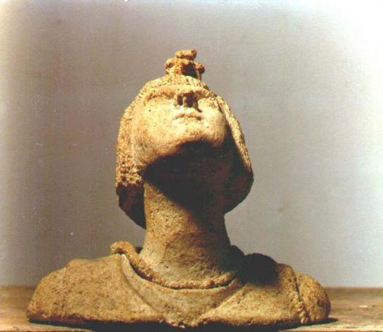 'Borstbeeld Jeanne d' Arc' sculpture by Leonardus van de Ven 