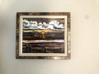 'Beneath' acrylics on canvas board, by Leon Aarts