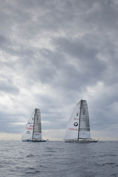 Emirates Team New Zealand won both of its matches on Sunday