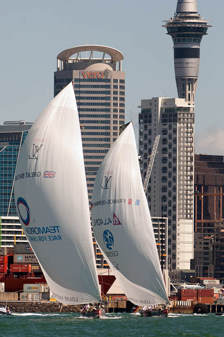 Emirates Team New Zealand today won its second match of the Louis Vuitton Trophy Auckland