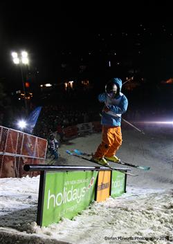 Cam McDirmid at the Air New Zealand Holidays Invitational Rail Jam