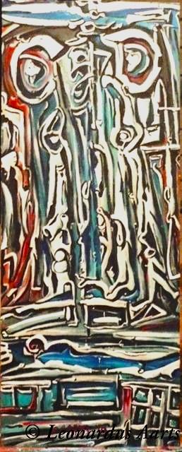 'Muse Divided' by Leon Aarts , acrylics on board (for sale)