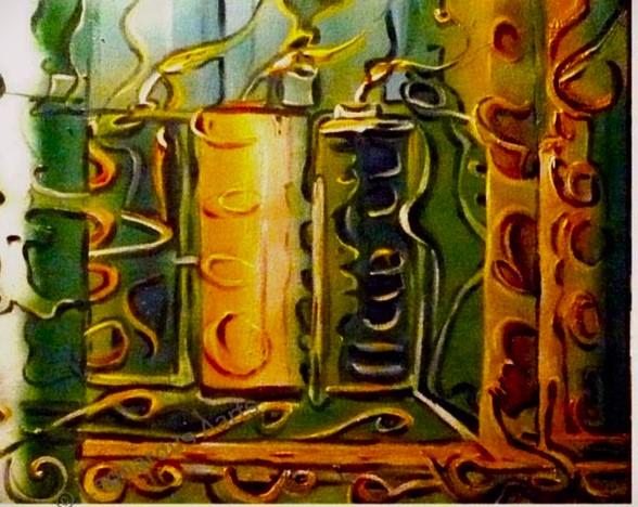 'Glow' acrylics on canvas, by Leon Aarts