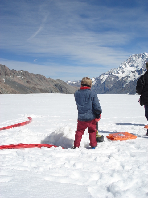 Hanging about on the Tasman Glacier