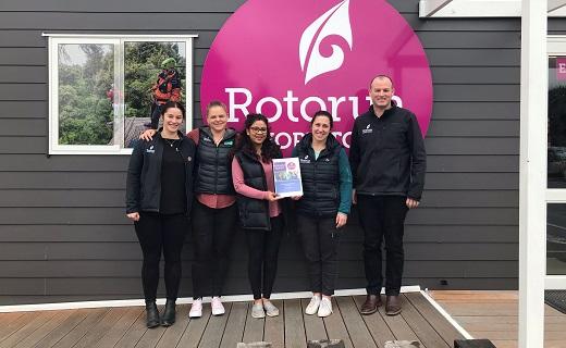 Nicolette Miranda and Rotorua Canopy Tours Staff