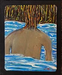 'Gotta Reach the Otherside' acrylics on panel board by Leon Aarts (for sale)