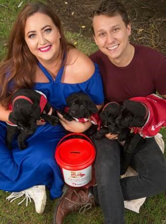 Megan Annear and Guy Mansell 2017 Blind Foundation Red Puppy Appeal Ambassadors