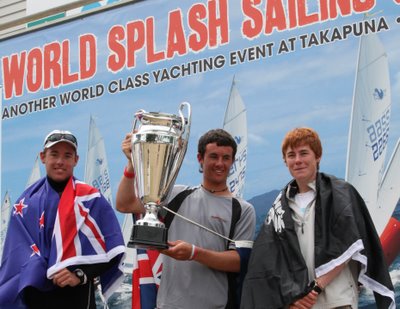  Ben Lutze, Chris Steele, Declan Burn on the podium in Takapuna this afternoon