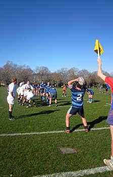 The players in action at the Lincoln University Campus.