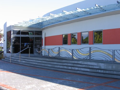 The new entrance way to the library