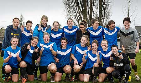 The Massey University women's football team.