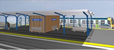 An artist's impression of the new-look Naenae Station.