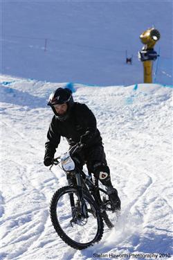 Niall Renwick winner of the Male division of Budget-Rent-a-Car Mountain Bikes on Snow