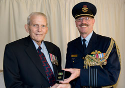 The Australian High Commission Defence Attach&#233; presents Australian Unit Citation for Gallantry at Long Tan to Morrie Stanley