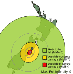  A magnitude 7.4 earthquake, located approximately 30km west of Christchurch at a depth of 33km, occurred at 04:35am this morning