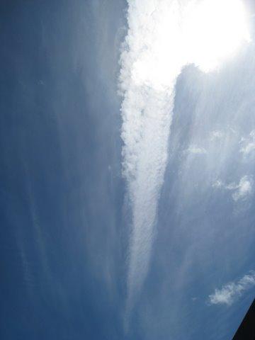 Aerosol, also known as a chemtrail.