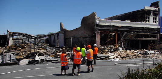 Dargaville�s big fire left building owners and five businesses with a scene of heartbreaking devastation.