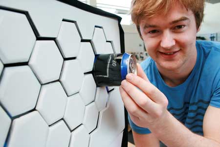 Ben de la Roche with his refrigeration wall design