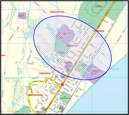 Approximate area to be covered by testing