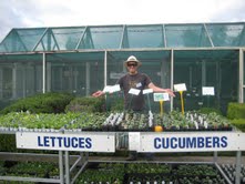 Former student Byron Henry selling at the Giant Plant Sale