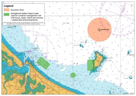 Exclusion zone map