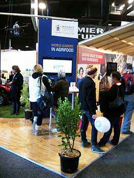 Visitors at Massey University's site at National Field  Days in Hamilton.