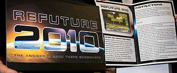 The instruction manual for Refuture2010 and how it  might look on screen.