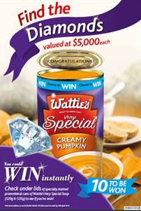 'Find the Diamonds' Wattie's Very Special soup promotion.