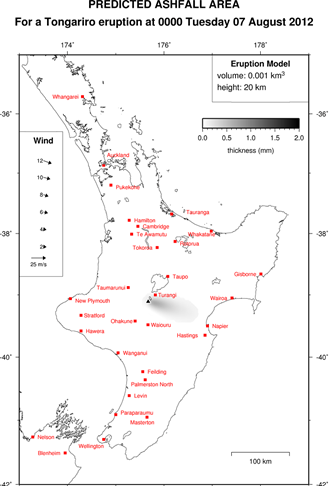 Predicted Ashfall Area