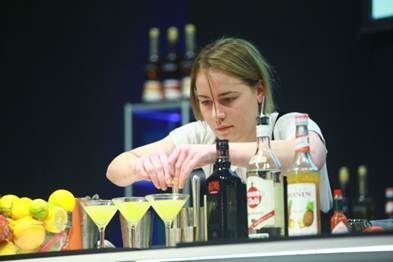 R&B Bar Masters (sponsored by Monin) 2011 winner Hannah Waters.